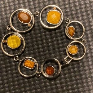 Brown and silver Lia Sophia bracelet